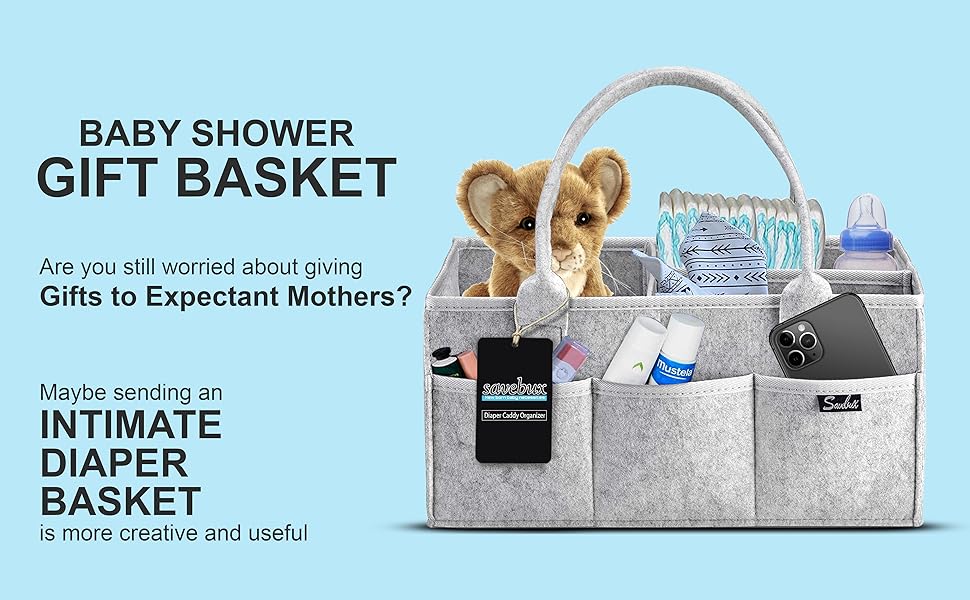 Baby Nappy Caddy Organiser new born baby essentials, new baby shower