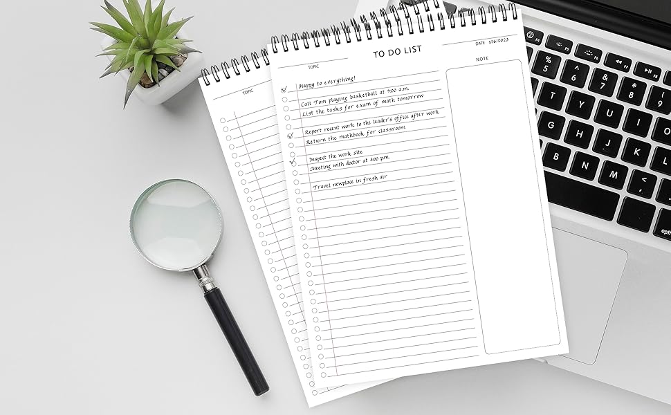 To Do List Notepad, Undated Daily To Do List Notebook with