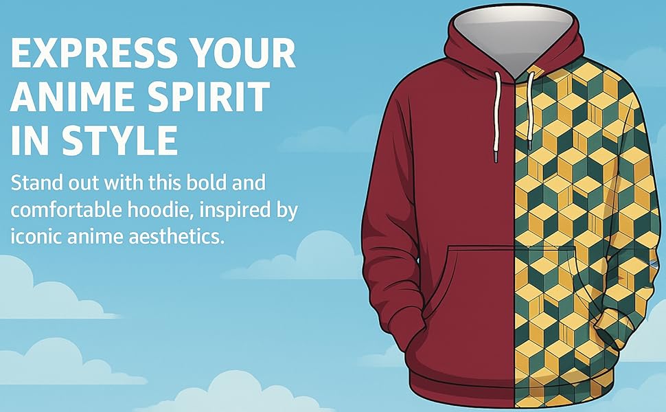 Amazon.com: Cos-Animefly 3D Printed Hoodie for Men Women