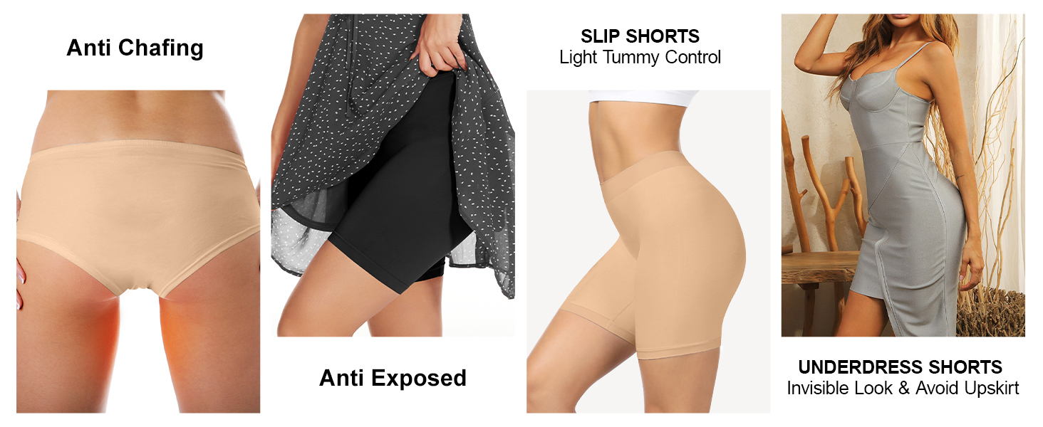 BESTENA Slip Shorts Womens Comfortable Seamless Smooth Slip Shorts for