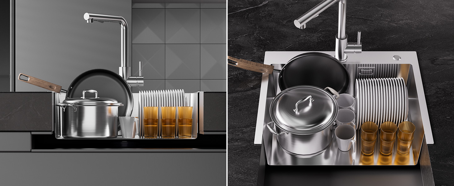 fregadero de cocina negro