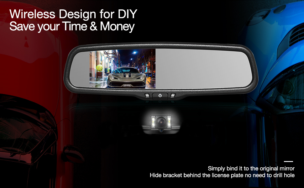 AUTOVOX Wireless Reverse Camera Kit Car Backup Camera with Rear View