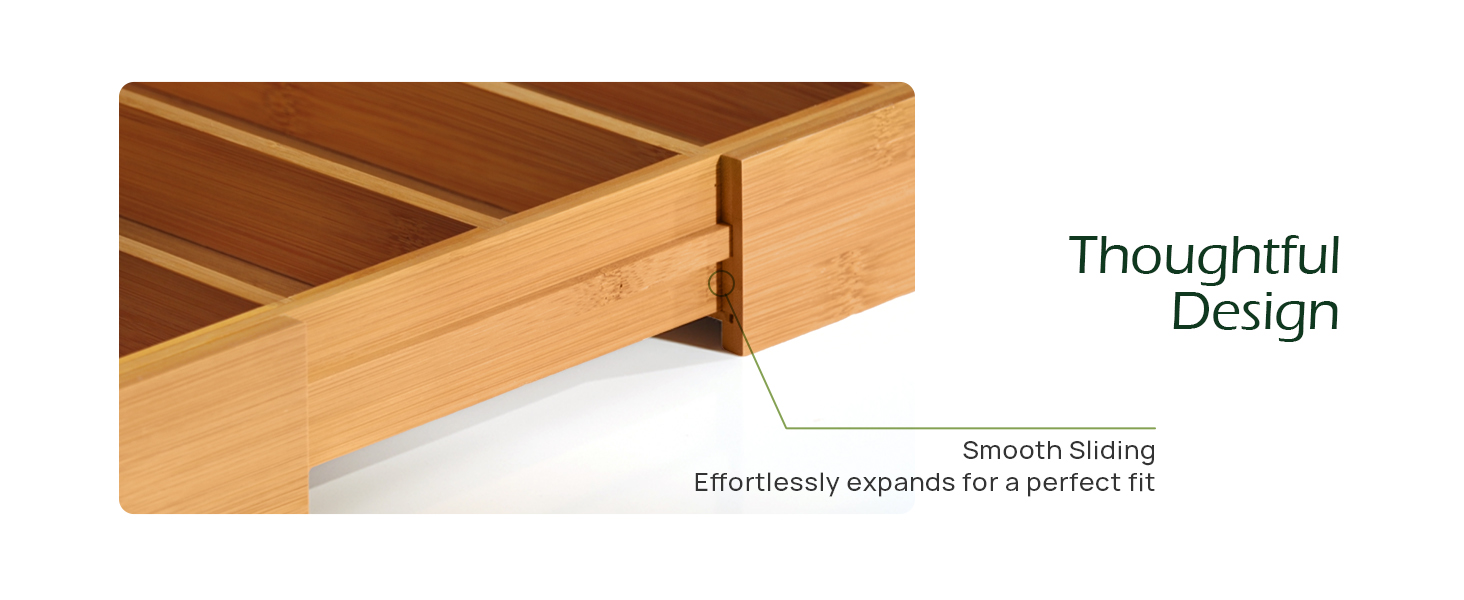 Bamboo Kitchen Drawer Organizer
