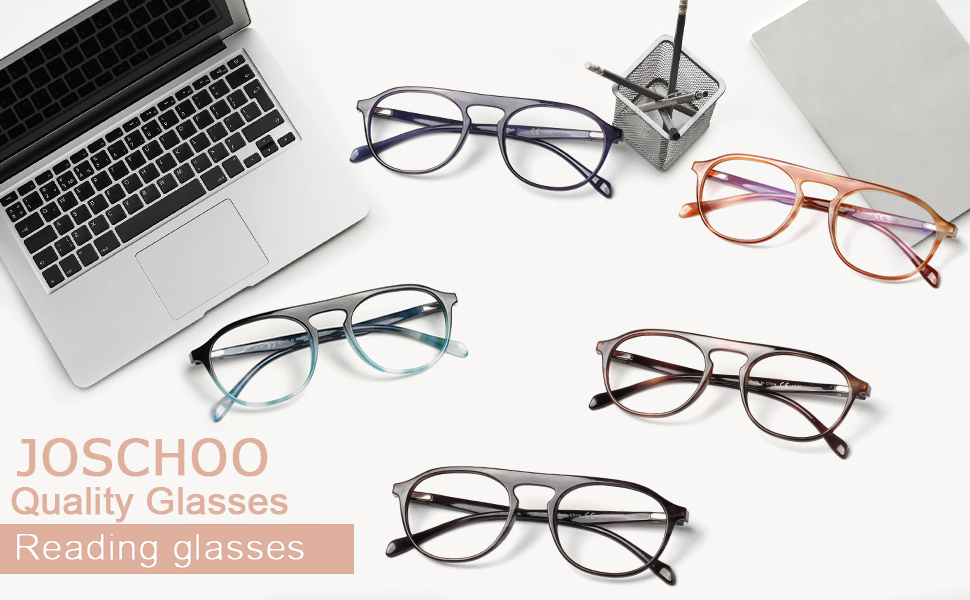 JOSCHOO 5 pack Reading Glasses for Women Men
