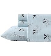 Eddie Bauer - King Sheets, Cotton Flannel Bedding Set, Brushed For Extra Softness, Cozy Home Deco...