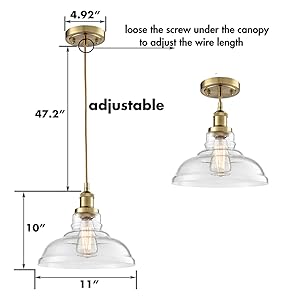adjustable hanging glass pendant