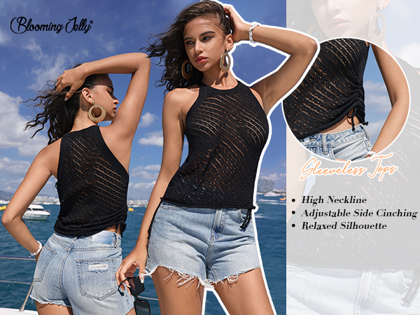 トップス meltthelady jellyfish knot tank トップス melt the lady jellyfish knot tank jellyfish knot