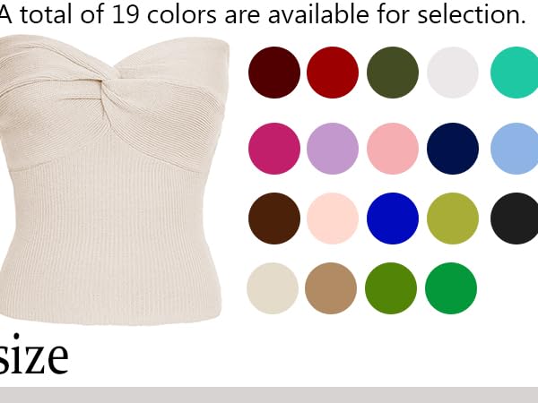 トップス S open knit tops heart Womens Strapless Crop Top Sexy Sweetheart Neck Ribbed Knit