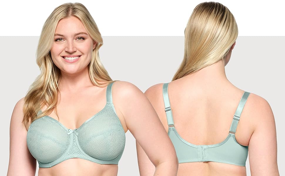 Full Figure Plus Size Lace Comfort Wonderwire Bra Underwire
