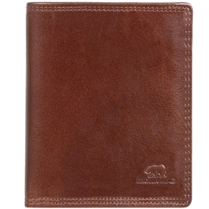 BROWN BEAR Geldbörse Unisex für Damen und Herren Echt-Leder Farbe Toscana Braun