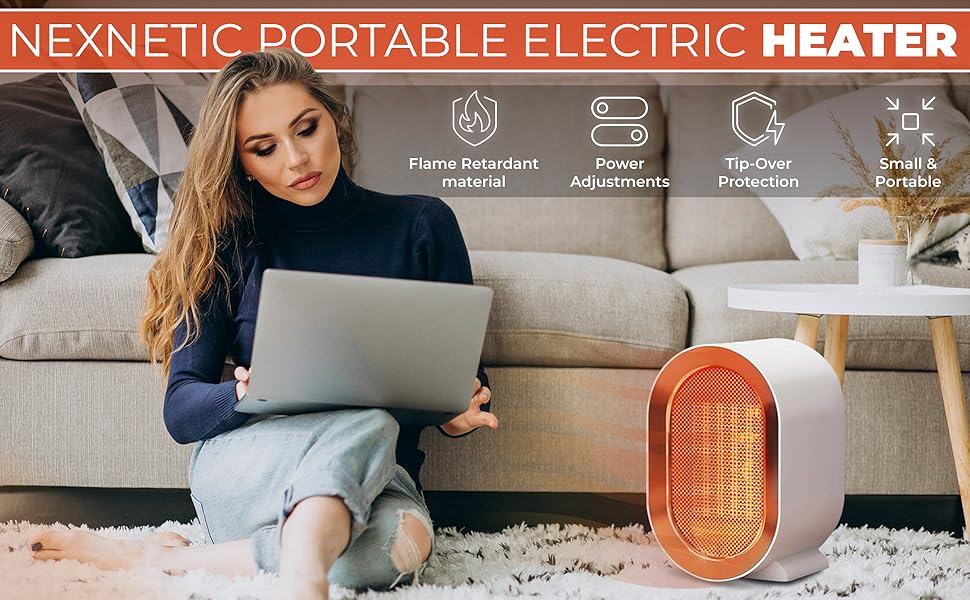 Heater Fan Heater Portable Room Electric Heaters Mini Camping Tower Ceramic Cooler Space Desk Tent