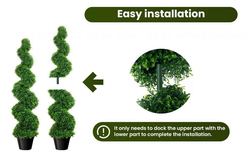 Artificial Boxwood Spiral Topiary Trees