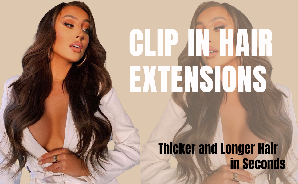 Clip in Hair Extensions black hair extensions