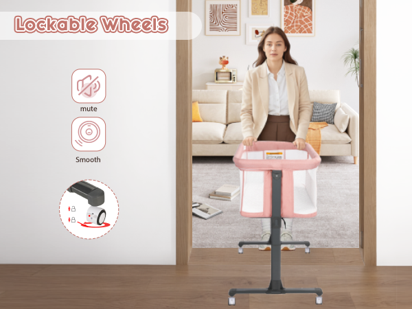 kinakorateページ Amazon.com : Kinder King Baby Bassinet w/Wheels, Folding
