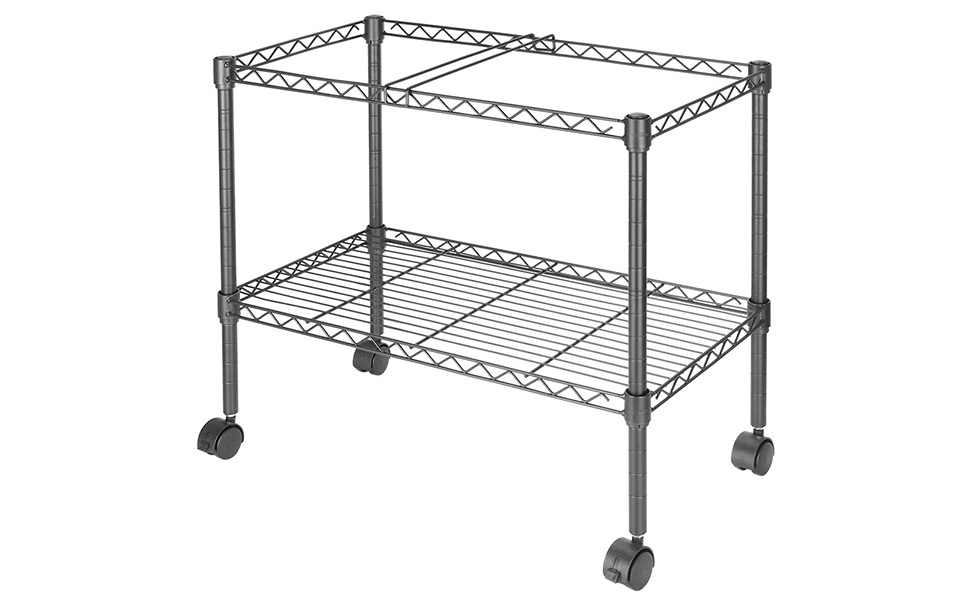 SortWise SingleTier Rolling File Cart, Mobile File Cart for for Letter