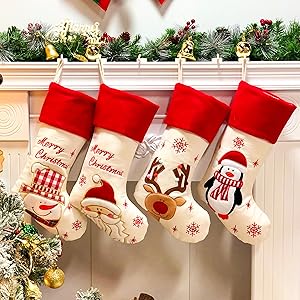 クリスマス Supreme Christmas Stocking Amazon.com: Hopearl 19'' Christmas Stockings Kit 4 Pcs Xmas