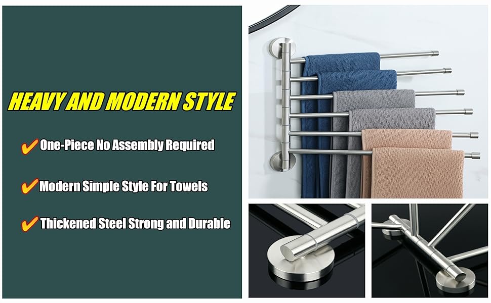 Folding Arm Swivel Towel Hanger towel rack