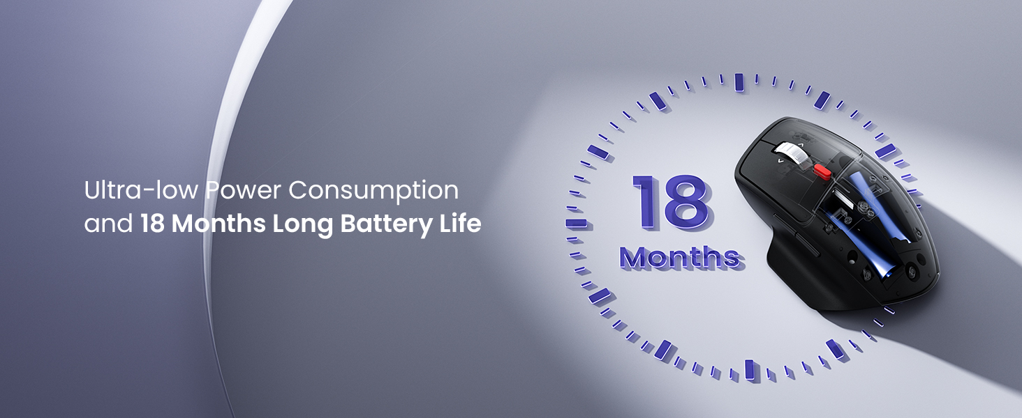 wegear MW1 Ergonomic Wireless Mouse, 2.4GHz with USB