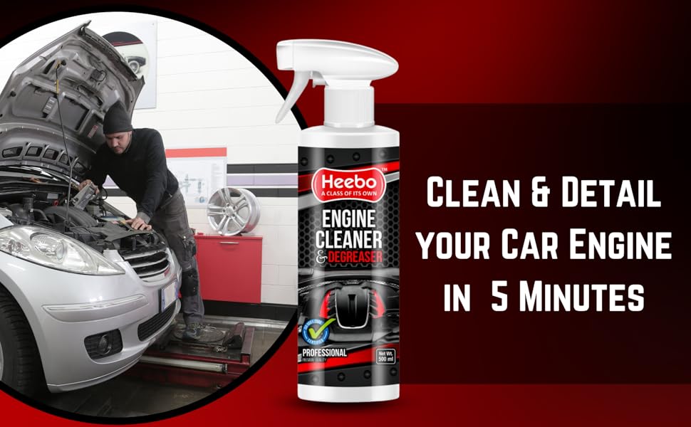 Heebo Engine Cleaner & Degreaser Foam Spray 500ml Used to remove Oil