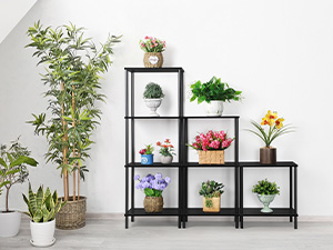vintage style wooden bookshelf