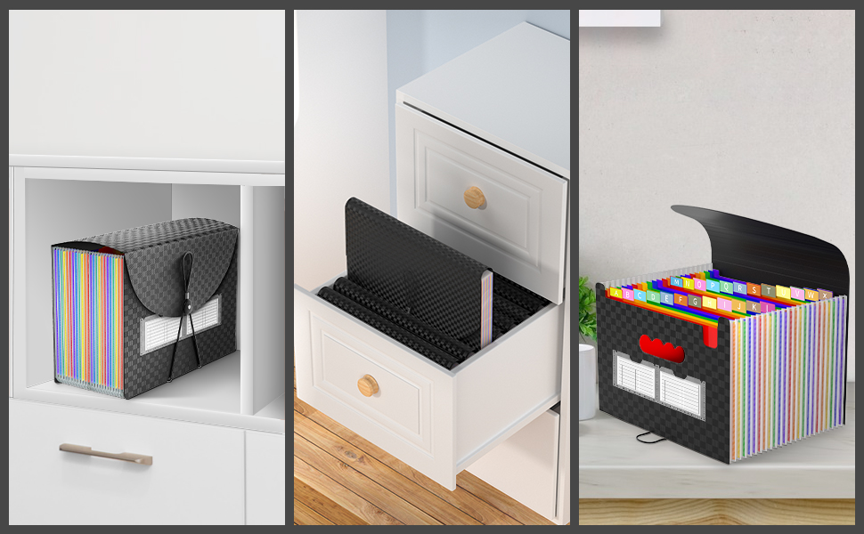 Upgraded Accordion File Organizer Expanding File Folders