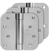 3 / 5 satton⭐︎ Square Corner Door Hinge Satin Nickel 3.5 Inch 3 Pack ǀ Hardware