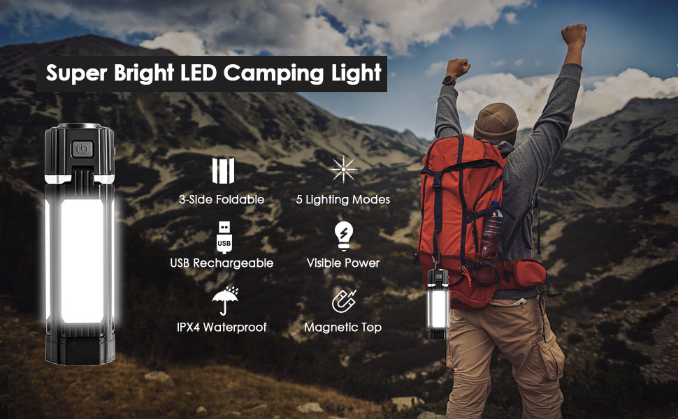 Camping Lantern Rechargeable Lights LED Electric Camping Lights Lamp