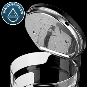 Wasserkocher mit Temperatureinstellung Glaskessel Glaswasserkocher Edelstahl 