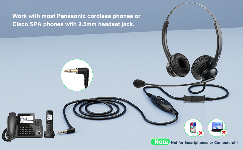 2.5mm headset for office landline