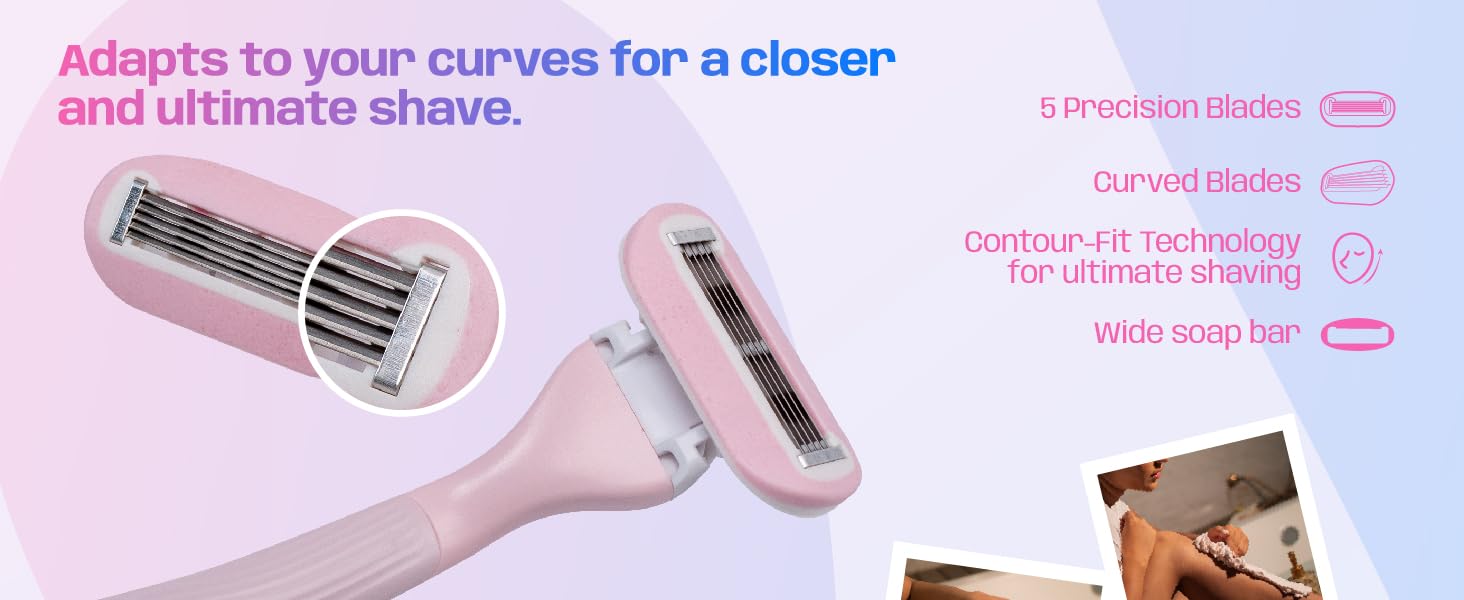 Pink body razor smooth shaving for girls full body shave women pink rajar