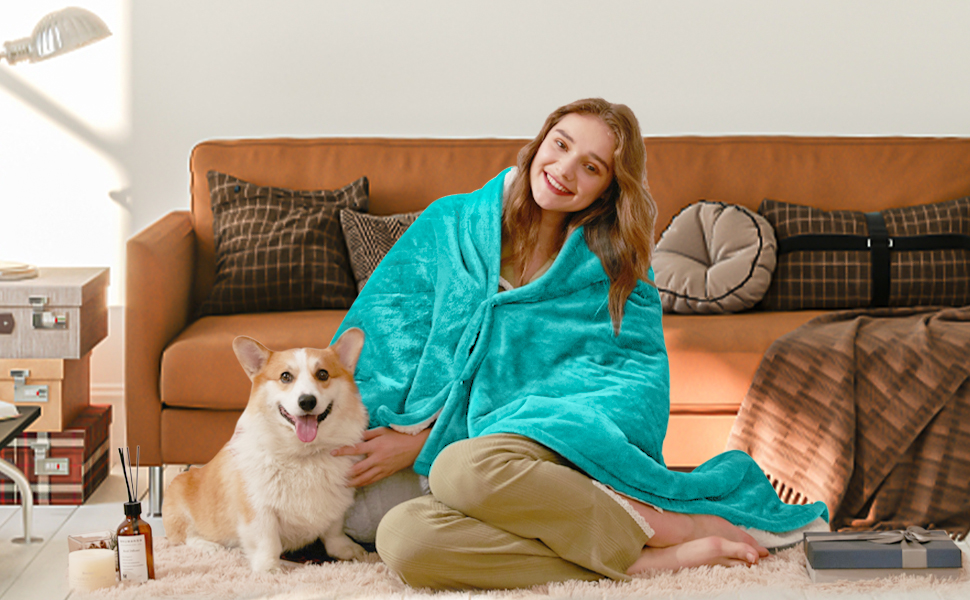 greenoak Electric Heated Throw Blanket, 50“ x 62” Heating
