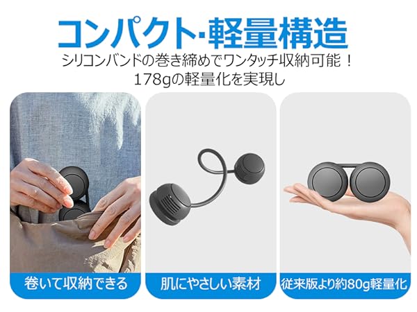 Amazon | 【2025年最新型・超ミニサイズ・折り畳み収納可能】首