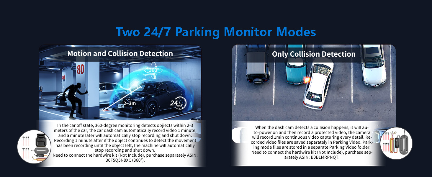 HUPEJOS V8 Ultra 360 degree view Dash Cam Front and Rear with DMS 5 Channel Dash Camera