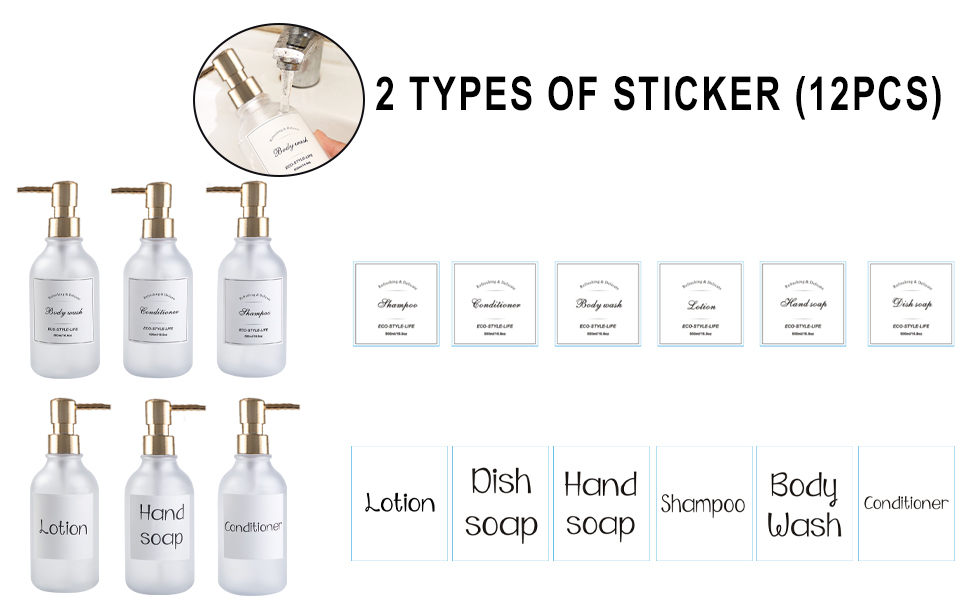 Shampoo and Conditioner Dispenser Set of 3,Stylish