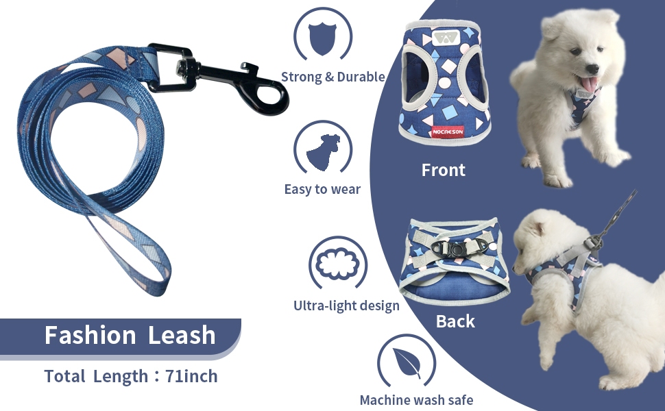 Dog Harness and Leash Set, Step in Dog Harness for Small Dogs No Pull, Soft Puppy