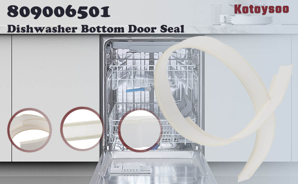 Lifetime 809006501 Dishwasher Bottom Door Seal Gasket By