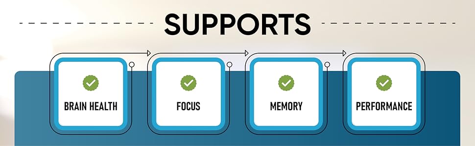 Brain Memory Supplement Nootropic with Phosphatidylserine, Coffee Bean Extract and Vitamin B12