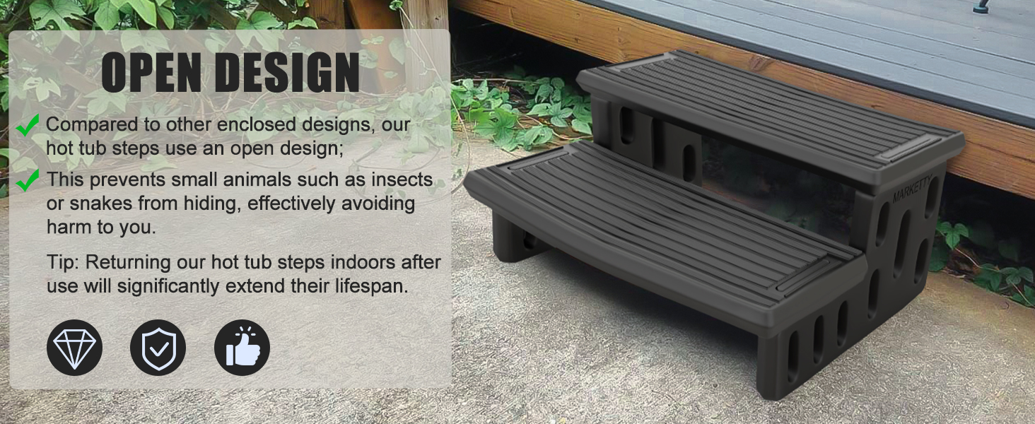 pool steps for above ground pools with deck