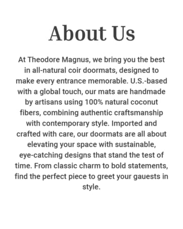 all natural coir doormats, 100% coconut fibers, Hand-tufted, For indoor or sheltered outdoor use