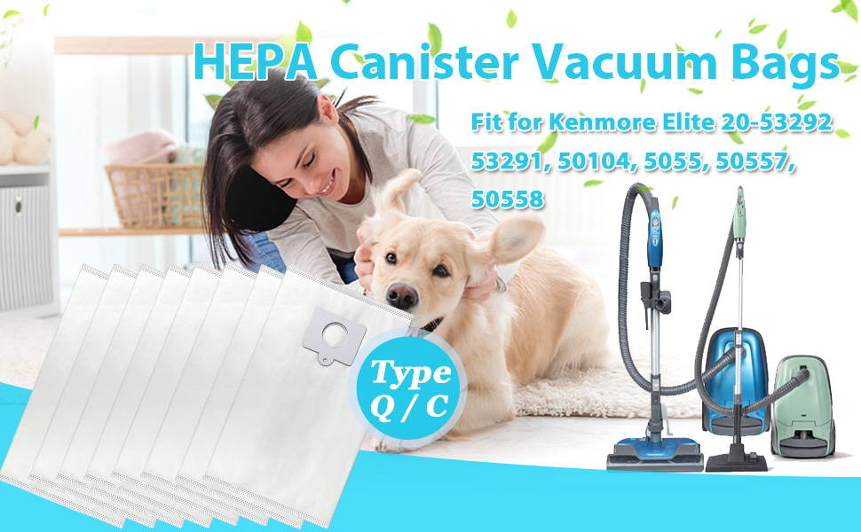 8 Pack 53292 Vacuum Bags Replacement for Kenmore Q/C