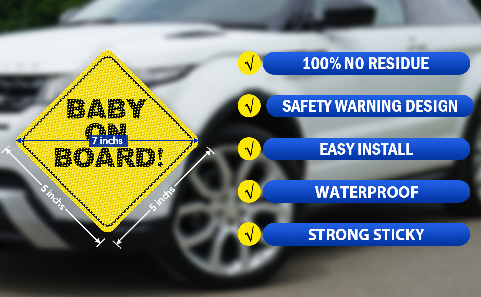 BABY ON BOARD STICKER SIGN CAR DECAL