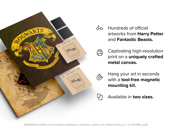 Displate ハリーポッター　ホグワーツ　メタルポスター Amazon.com: Displate Metal Poster Harry Potter - Wizarding