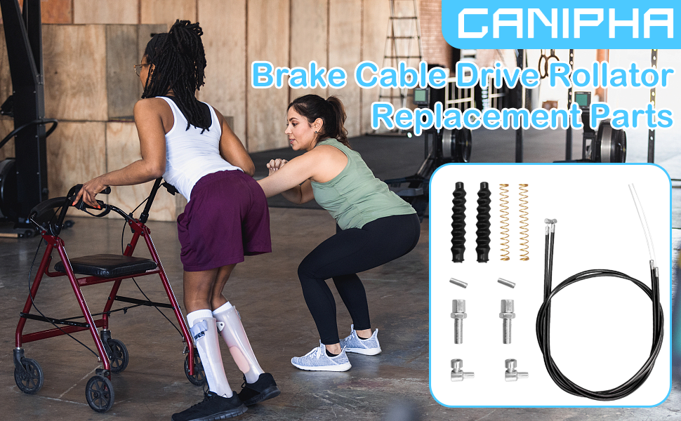 14Pcs Brake Cable Drive Rollator Replacement Parts, Brake Cable Parts