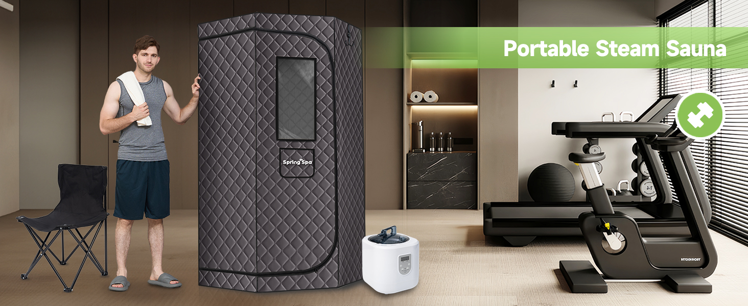 Portable Steam Sauna, 6.2FT Portable Sauna for Home