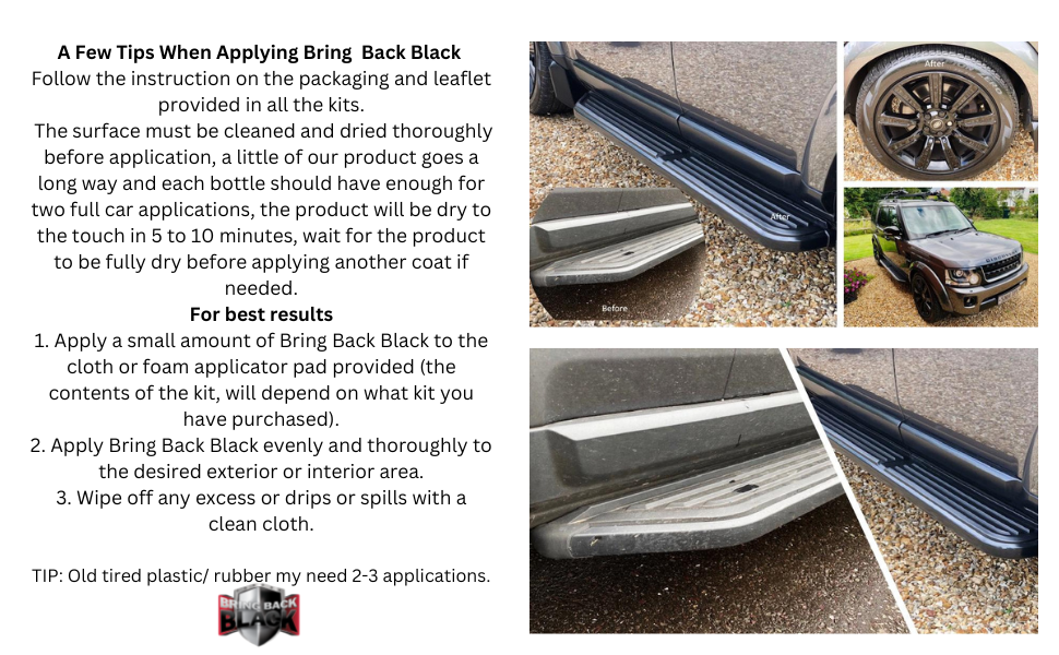 RimProTec Bring Back to Black Plastic Restorer Black Trim Restorer