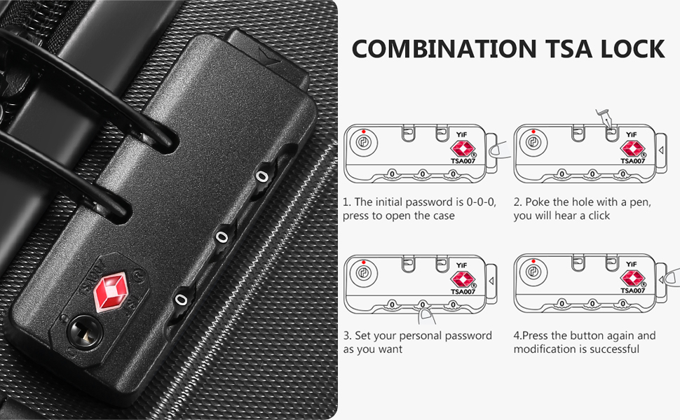 GGEROU Hardside Luggage with Spinner Wheels,Hard Shell Luggage Set of 3