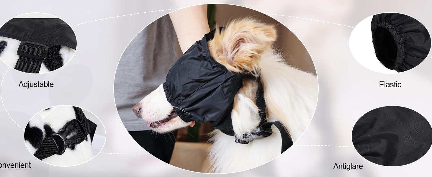 NACOCO Dog Calming Cap Eye Mask Nylon Shading Pet Anxiety