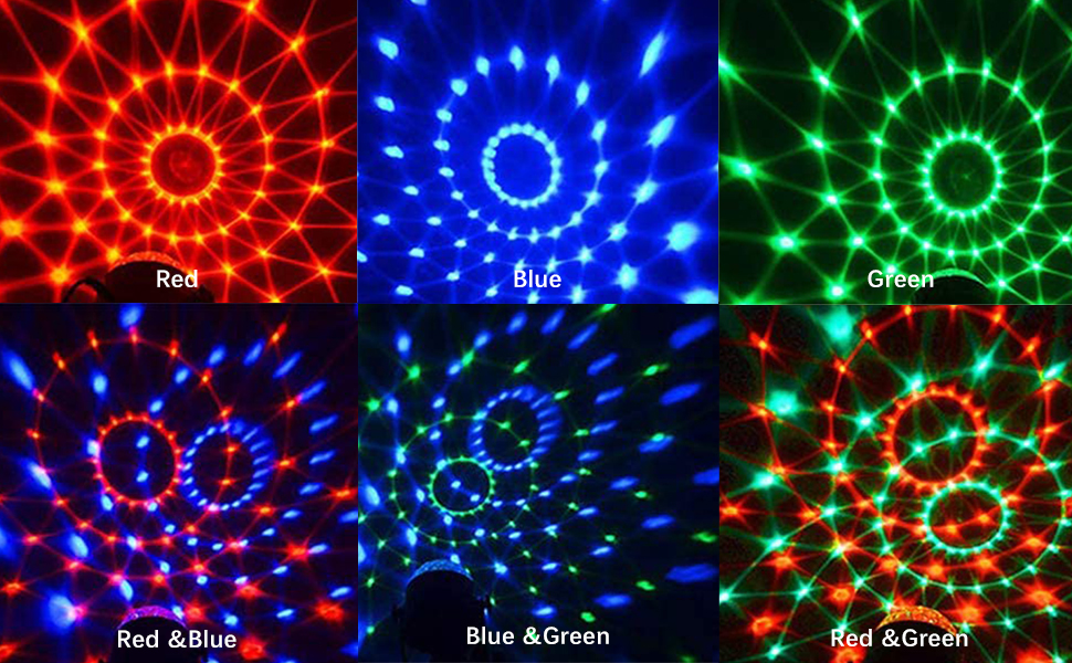 USB Mini Disco Light with Flexible USB Extender, 3Packs, Sound Activated Party Lights DJ Disco