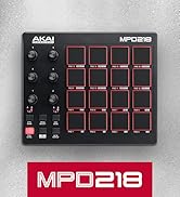 AKAI Professional MPD218 - kontroler MIDI USB z 16 padami MPC i 6 pokrętłami w 3 bankach, Note Re...