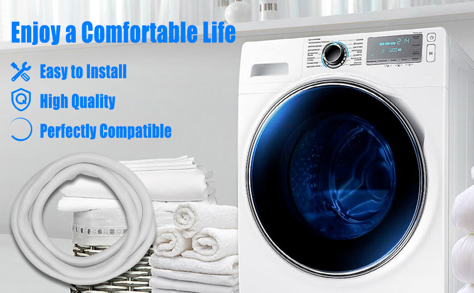 Upgraded Dryer Door Seal with Glue Fit for Whirlpool